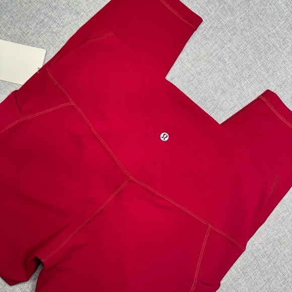 Lululemon Align High Rise Pant Leggings with Pockets Ruby Red Size 12 14 NWT - Picture 8 of 10